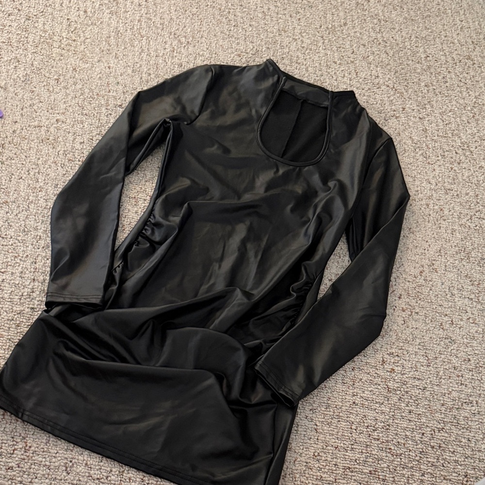 SHEIN Black Long Sleeve Dress